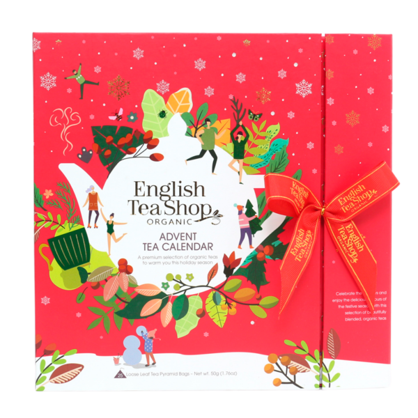 English Tea Shop Book Style Rød Julekalender (1 stk.)