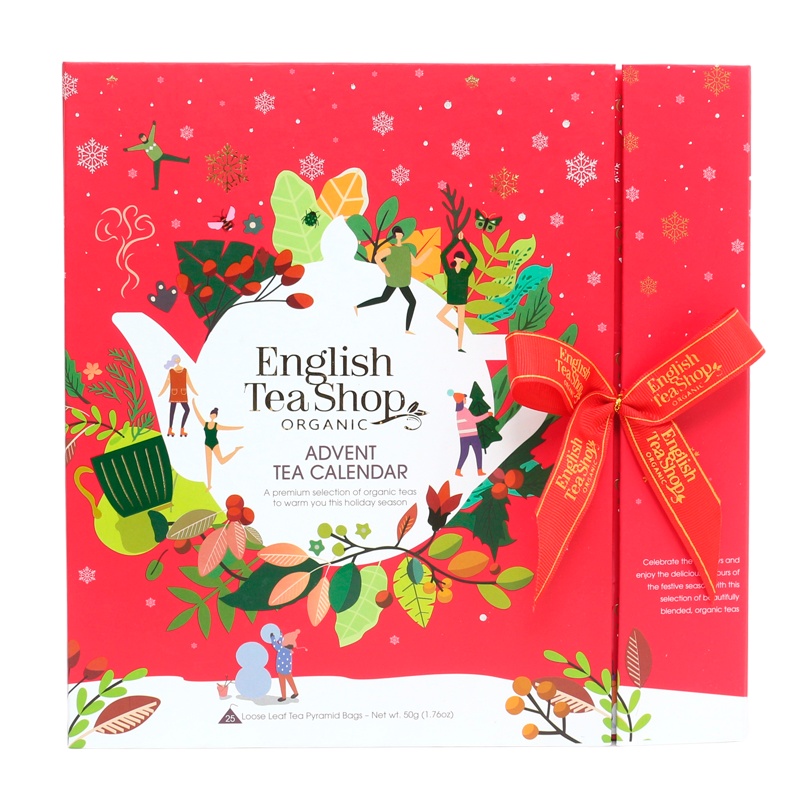 English Tea Shop Book Style Rød Julekalender (1 stk.)